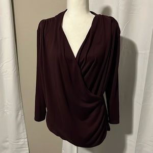 Purple wrap top